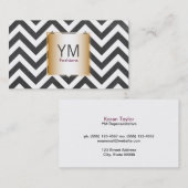 金ゴールド（山形） コンテンポラリー 名刺 (正面/裏面)