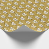 [金ゴールド]心の形の感謝の気持ち感謝していをUに浮かべる ラッピングペーパー (角)