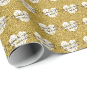 [金ゴールド]心の形の感謝の気持ち感謝していをUに浮かべる ラッピングペーパー (ロールコーナー)