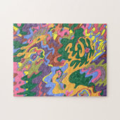 「金ゴールド」抽象芸術アート ジグソーパズル (横)