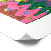 「金ゴールド」抽象芸術アート ポスター (角)