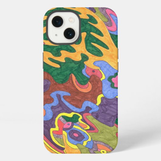 「金ゴールド」抽象芸術アート iPhoneケース (裏面)