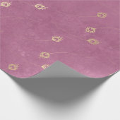 金ゴールド·抽象芸術·アイ·オブ·ピンク ラッピングペーパー (角)