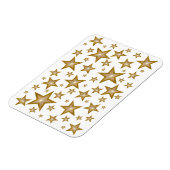 "金ゴールド"星の柔軟な磁石白色 マグネット (左側)