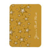 "金ゴールド"星"あなたのテキスト"フレキシブル磁石金ゴールド マグネット (縦)