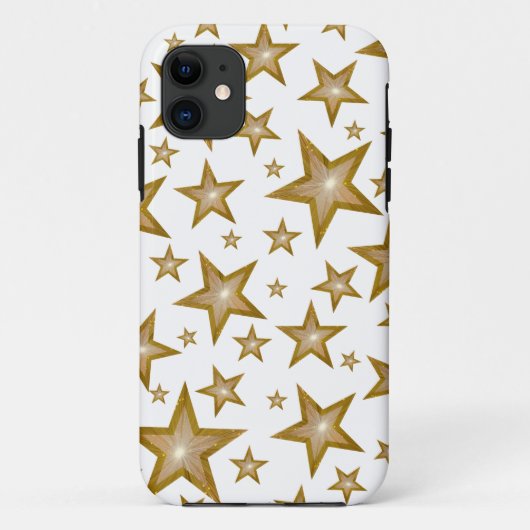 "金ゴールド"星iPhoneケース白 Case-Mate iPhoneケース (裏面)