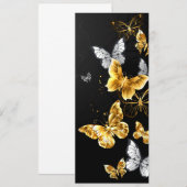 金ゴールド 案内状 (正面/裏面)