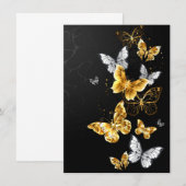 金ゴールド 案内状 (正面/裏面)