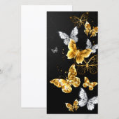 金ゴールド 案内状 (正面/裏面)