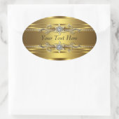 金ゴールド 楕円形シール (バッグ)