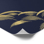 金ゴールド・海軍の神秘的なタロット結婚の座席表 ポスター (角)