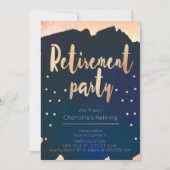 金ゴールド&海軍退職パーティの招待状 招待状 (正面)