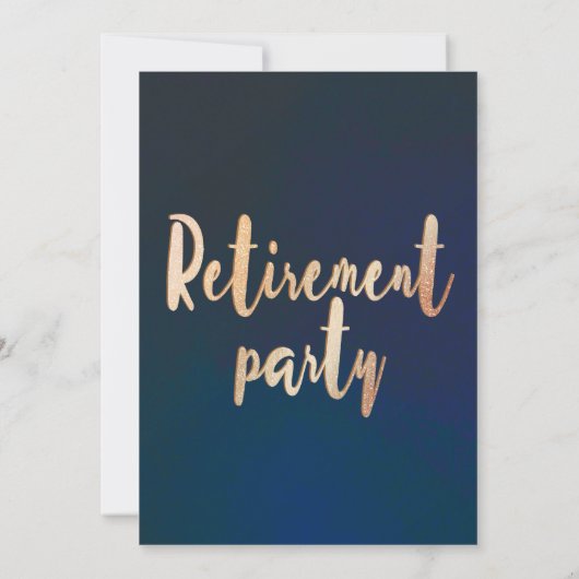 金ゴールド&海軍退職パーティの招待状 招待状 (裏面)