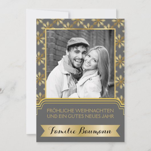 金ゴールド,灰色の雪片,フローハ·ワイナッチンの写真 シーズンカード (正面)