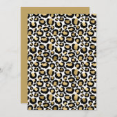 金ゴールド、白と黒のヒョウ/チータープリントカード シーズンカード (正面/裏面)