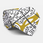 金ゴールド・白人地形図 ネクタイ (ロール)