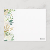 金ゴールド・白花場設定サンキューカード ポストカード (裏面)