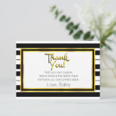 金ゴールド、白黒ストライプのなサンキューカード サンキューカード (スタンド正面)