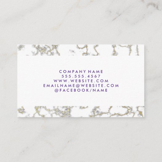 金ゴールド |目の点滅と美しい 名刺 (裏面)