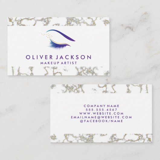 金ゴールド |目の点滅と美しい 名刺 (正面/裏面)