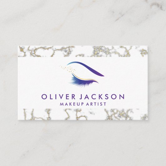 金ゴールド |目の点滅と美しい 名刺 (正面)