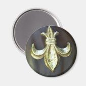 金ゴールド(紋章の)フラ・ダ・リオンBrown マグネット (正面/裏面)