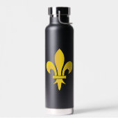 金ゴールド（紋章の）フラ・ダ・リ（ブラックウォーターボトル） ウォーターボトル (左面)