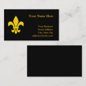 金ゴールド（紋章の）フラ・ダ・リ 名刺 (正面/裏面)