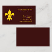 金ゴールド（紋章の）フラ・ダ・リ 名刺 (正面/裏面)