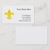 金ゴールド（紋章の）フラ・ダ・リ 名刺 (正面/裏面)