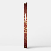 金ゴールド – 紫バレンタインラウンドフレーム Case-Mate iPhoneケース (裏面 / 右)