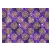 金ゴールド&紫銀河系法曼荼羅のパターン テーブルクロス (正面(横))