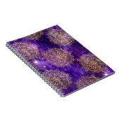 金ゴールド&紫銀河系法曼荼羅のパターン ノートブック (右側)