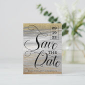 金ゴールド·絵を描書道の写真の結婚式が日付を救う 案内ポストカード (スタンド正面)