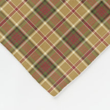 金ゴールド、緑と赤の素朴格子縞