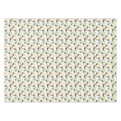 金ゴールド，緑，白い原子50年代の黒 |レトロ テーブルクロス (正面(横))