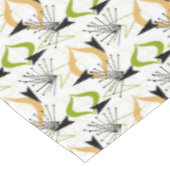 金ゴールド，緑，白い原子50年代の黒 |レトロ テーブルクロス (アングル)