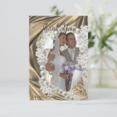 金ゴールド，緑，青，アイボリーシルク&ウェディングありがとうカード 出欠カード (スタンド正面)