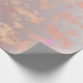 金ゴールド，葉葉,模様，モダン休日， ラッピングペーパー (角)