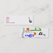 金ゴールド、薄いプロフィールカード スキニー名刺 (正面/裏面)