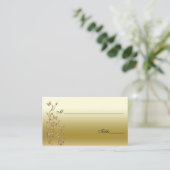 金ゴールド、蝶と黒いフローラ座席表 プレイスカード (スタンド正面)