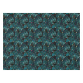 金ゴールド、赤い星、青 テーブルクロス (正面(横))