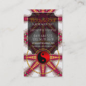 金ゴールド+赤（白） NewAge YinYang名刺 名刺 (裏面)