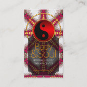 金ゴールド+赤（白） NewAge YinYang名刺 名刺 (正面)