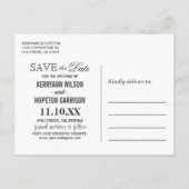 金ゴールド&金ゴールドグリッター-セーブ・ザ・デート案内 案内ポストカード (裏面)