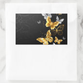 金ゴールド 長方形シール (バッグ)