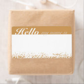 金ゴールド&雪パーティー名タグ ラベル (インサイチュ)