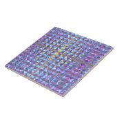 金ゴールド、青と紫の虹色の幾何学的2 タイル (側面)