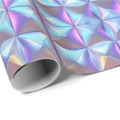 金ゴールド、青と紫の虹色の幾何学的2 ラッピングペーパー (ロールコーナー)