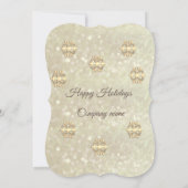 金ゴールド/青のキラキラ企業の輝くクリスマスパーティー 招待状 (裏面)